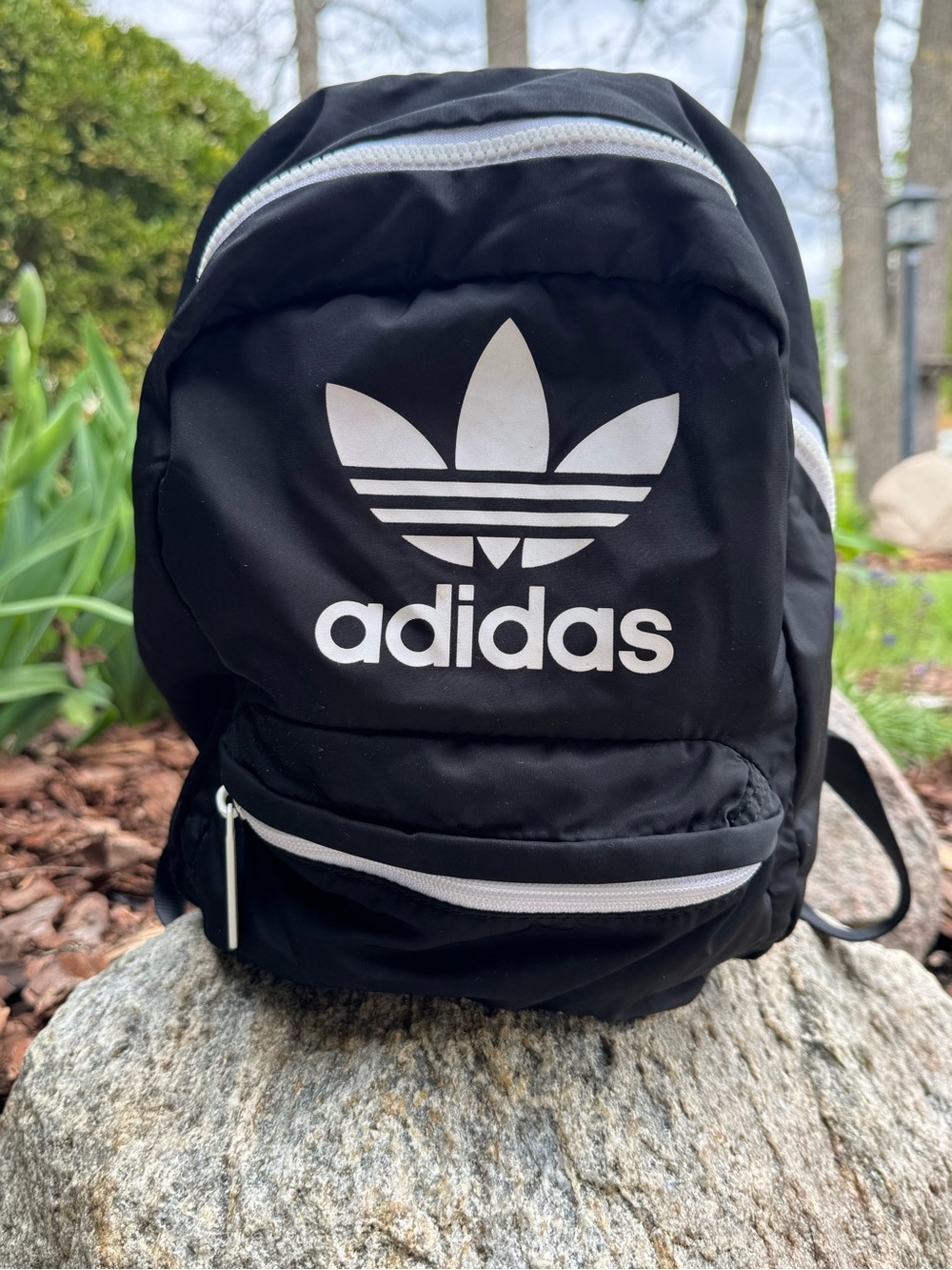 Adidas Classic trefoil black and white mini backpack unisex